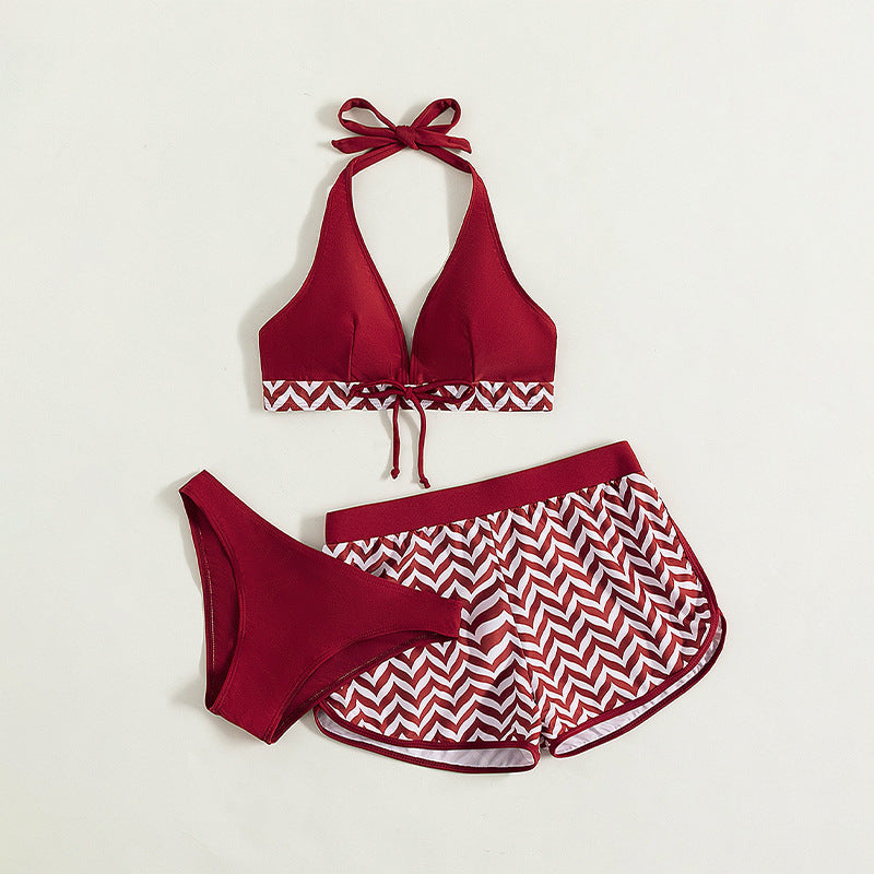Dame Sporty Bikini Sæt med justerbar Halterneck Skovae