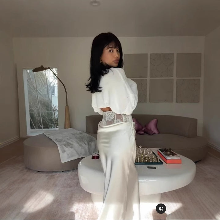 Dame elegant underskørt med spidselastik Stilla