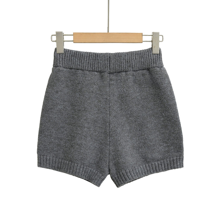 Dame Relaxed Strikkeshorts med elastisk talje Stilla