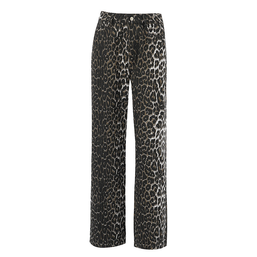 Dame Elegant Leopret-buksedragt med blød skæring og alsidige stylingmuligheder Stilla