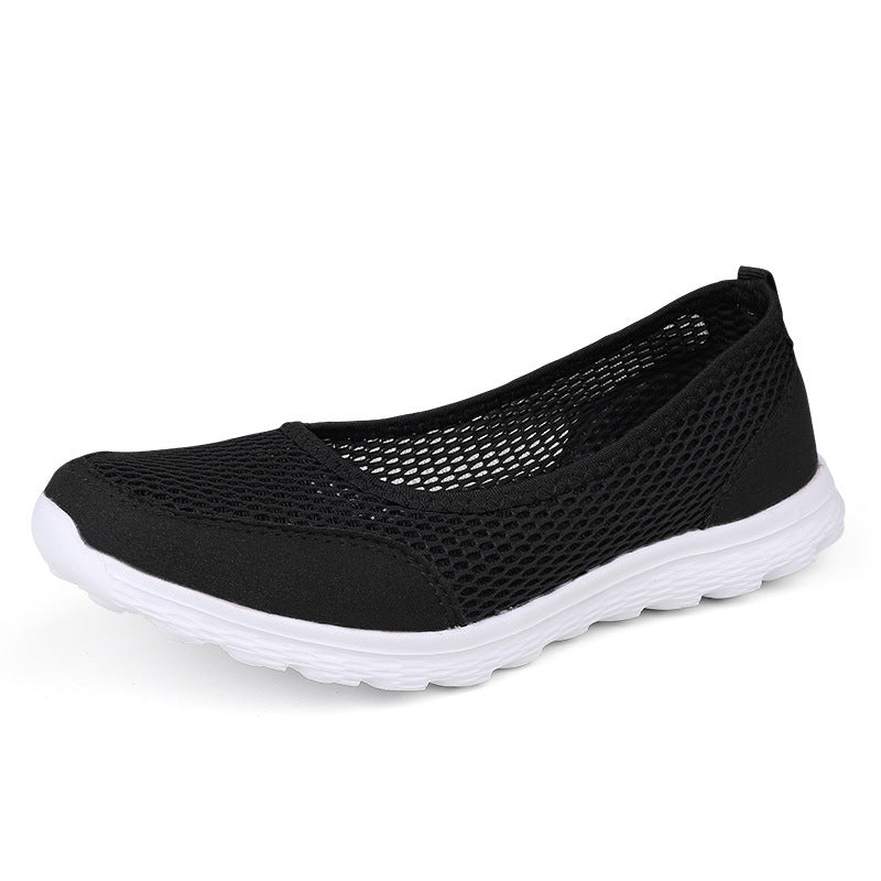 Kvinder nan åndbare net ballerina sneakers med fleksibel skridsikker sål og polstret fodseng Skovae