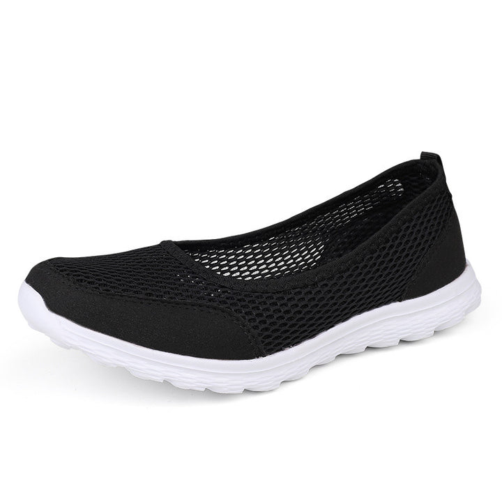 Kvinder nan åndbare net ballerina sneakers med fleksibel skridsikker sål og polstret fodseng Skovae