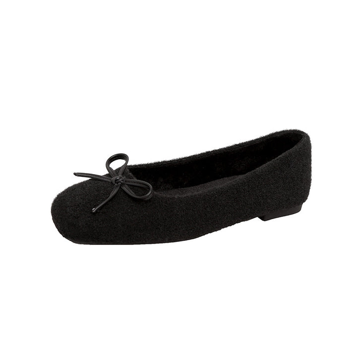 Dame Ballerinas med blødt fleecefor og klassisk sløjfedetalje Stilla