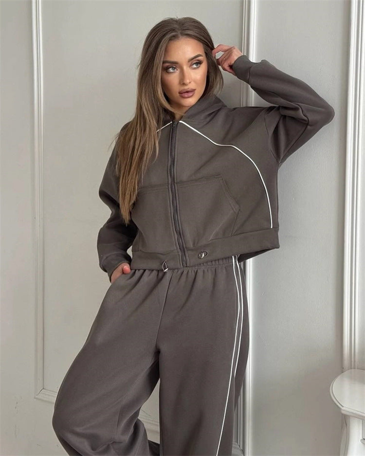 Kvinder Sports Højtalje Jogging Suit Skovae
