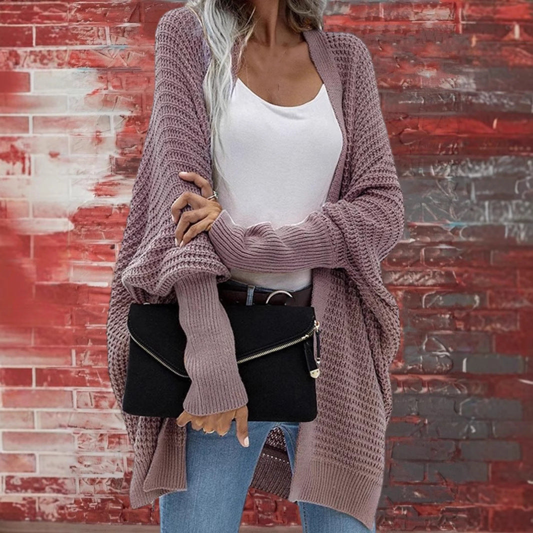 Dame Oversized Strikjakke Stilla