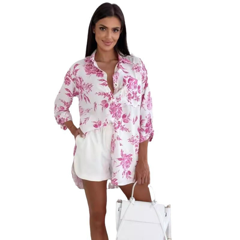 Dame Mode Bluse med florale mønstre og oversized snit Stilla