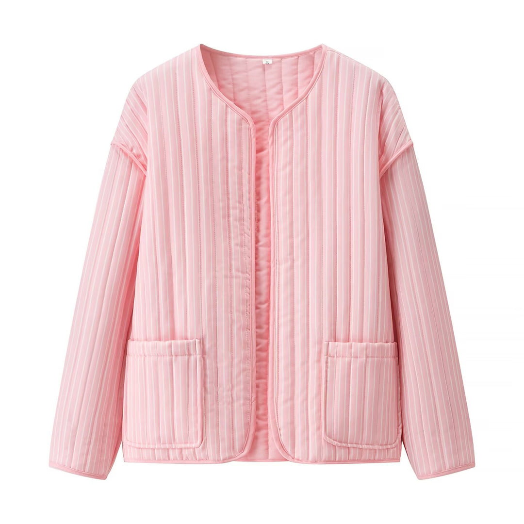 Dame quiltet oversized jakke med praktiske lommer Stilla