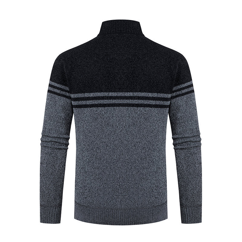 Herrer Zip-Up Fritidstrikjakke Pullover Stilla