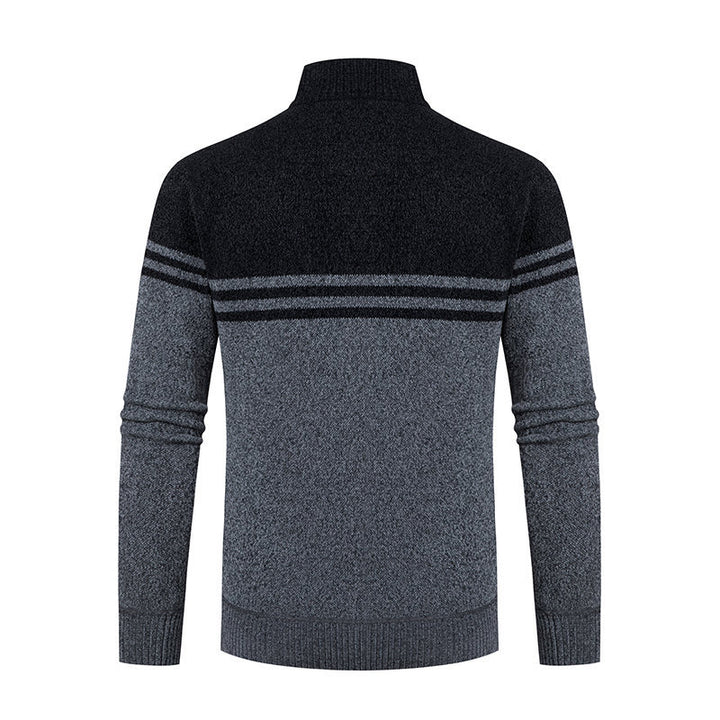 Herrer Zip-Up Fritidstrikjakke Pullover Stilla