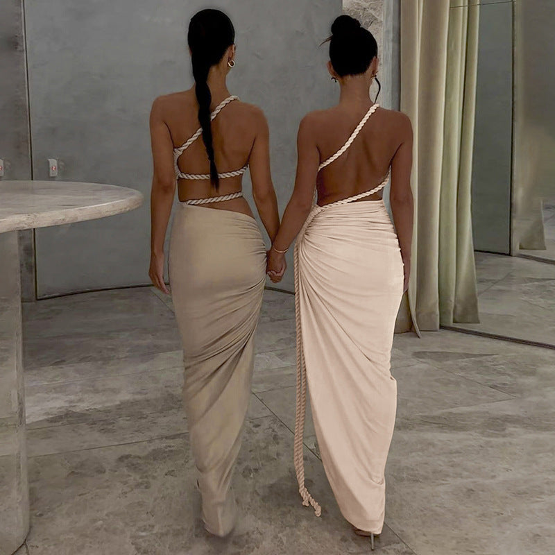 Dame Elegant og moderne 2-delt sæt med asymmetrisk design Stilla