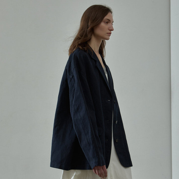 Damer afslappet oversized blazer lavet af høj kvalitet bomuld Stilla