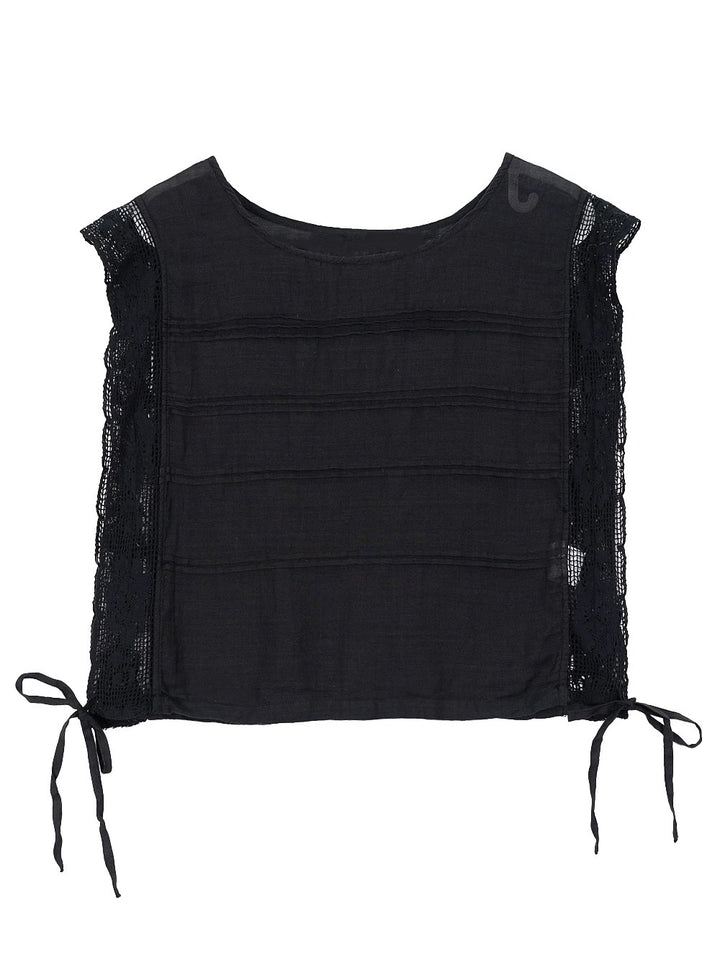Femme Spids-Detail Løst Skåret Top Stilla