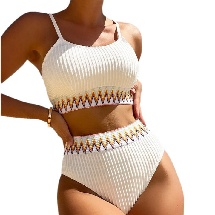 Dame Bikini-sæt med moderne stribemønster og høj kvalitet materiale Skovae