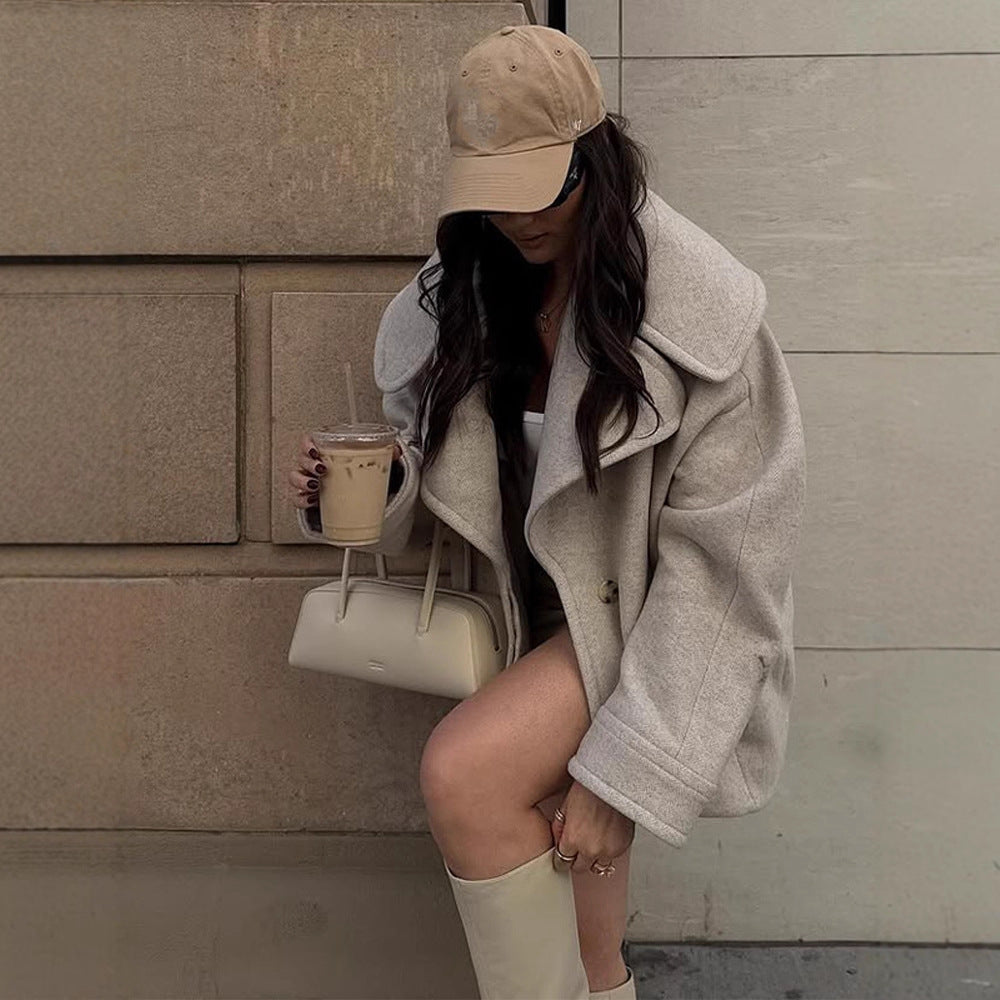 Dame Oversized Uldfrakke Stilla 1759372695
