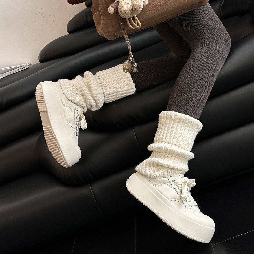Femme platform snørebånd sneakers med polstret sål Stilla