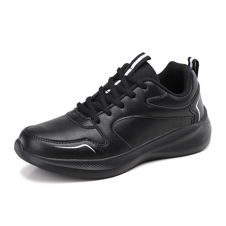 Unisex nan minimalistisk kunstlæder-sneakers med ergonomisk EVA-mellemsål og trækstrop Skovae