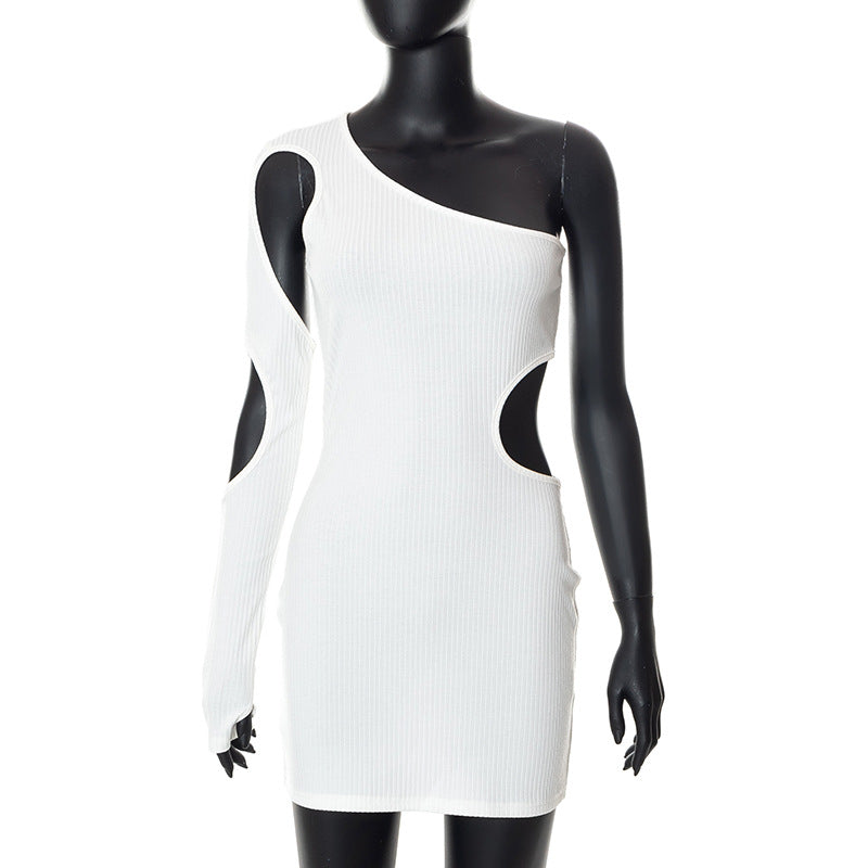 Femme Én-Skulder Cut-Out Bodycon Kjole Stilla