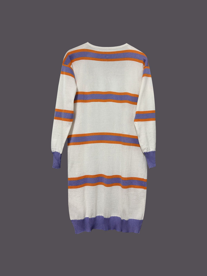 Femme Stilig Åben Cardigan med Stribet Mønster Stilla