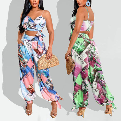 Dame To-delt Sommer Outfit med maksimal komfort og trendy print Stilla