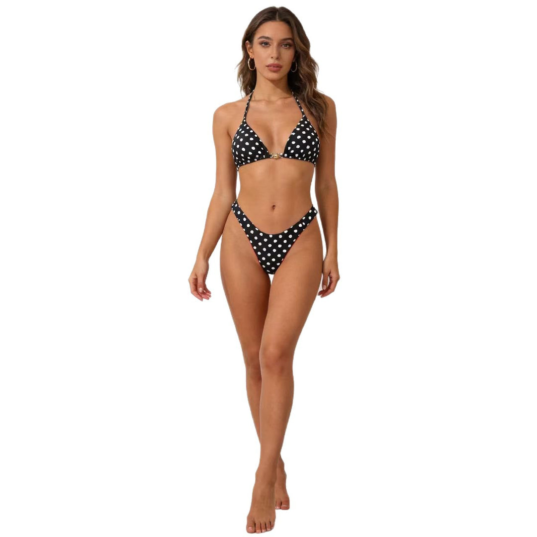 Dame Triangel-Bikini med spændende leopardmønster Skovae