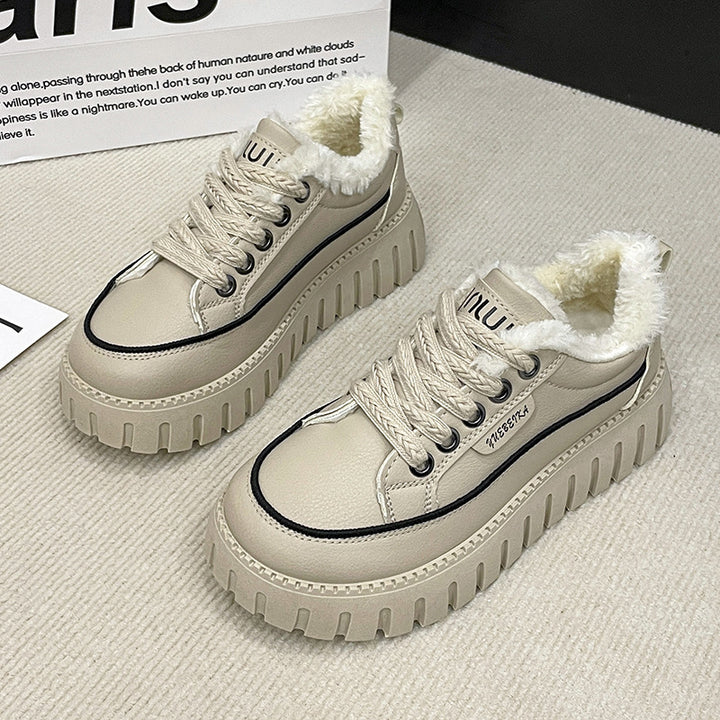 Dame Chunky Sneakers med varmt foer og skridsikker profilsål Stilla