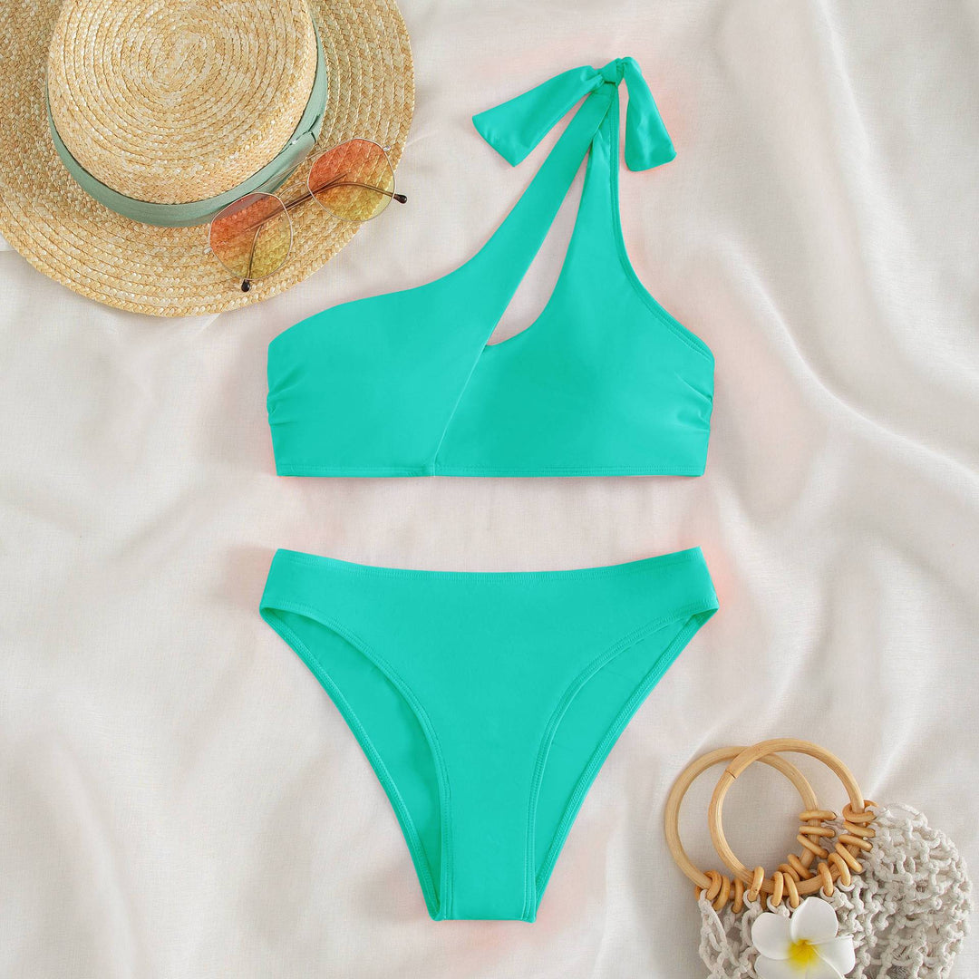 Dame Bikini-sæt med asymmetrisk top og komfortabel snøring Stilla