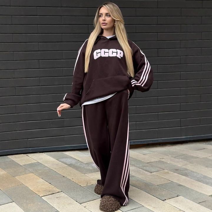 Kvindernes afslappede hoodie og løse jogger sæt Stilla