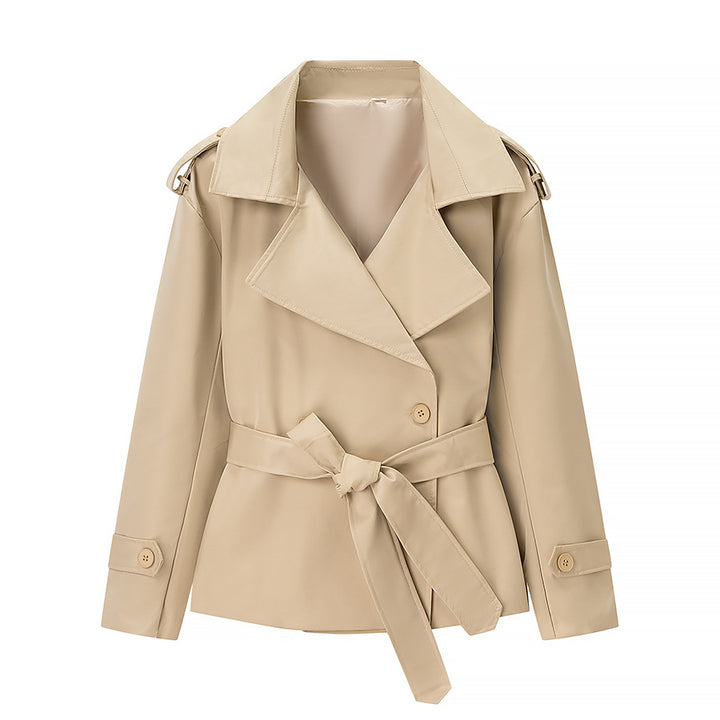 Dame elegant trenchcoat-jakke med taljerbar bælte Stilla