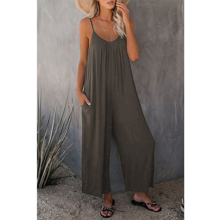 Dame let ærmeløs jumpsuit med lommer Stilla