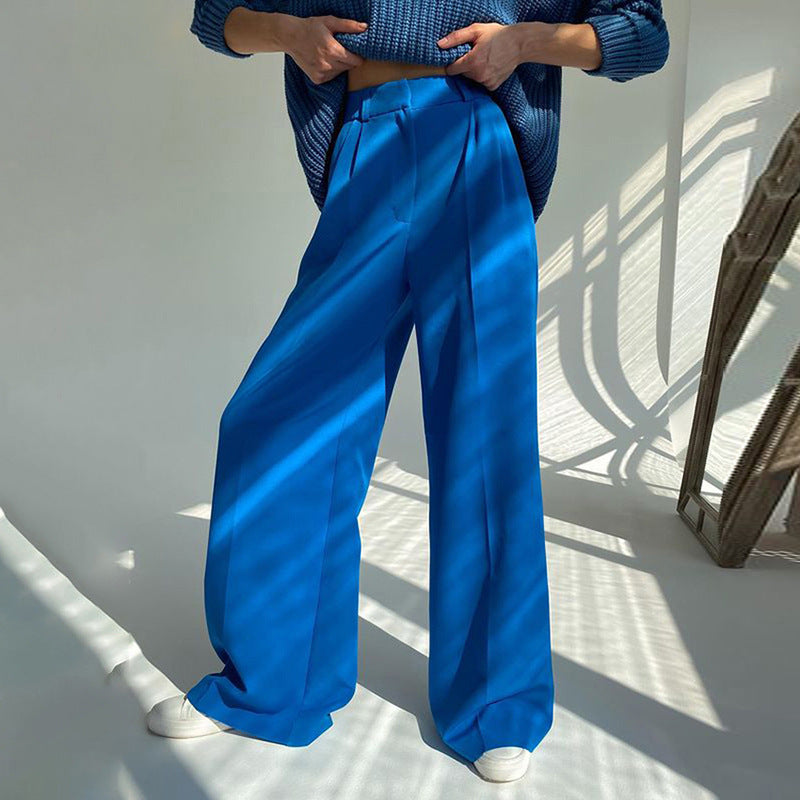 Dame Bredskåret High-Waist Bukser med elegant taljedetalje Stilla