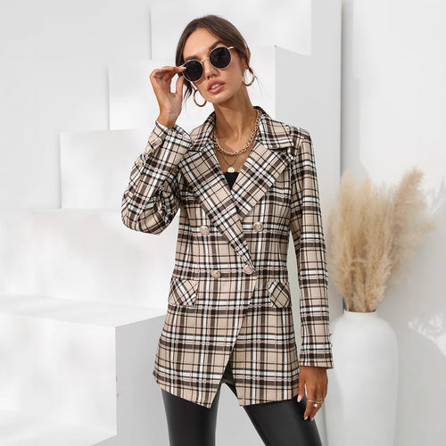 Dame moderigtig ternet blazer Stilla