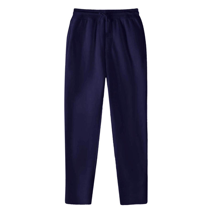 Herrer nan lige Sweatpants lavet af meleret bomuldsblanding med elastisk linning snoretræk og sidelommer Skovae