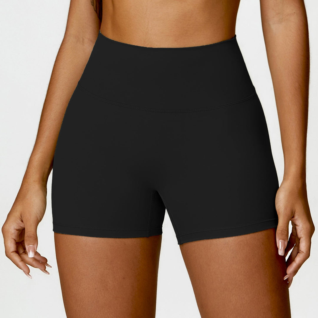 Stilla | Talje Børstet Yoga Shorts Mave Kontraherende Fersken Hip Raise Slim Fit Løbe Fitness Bukser