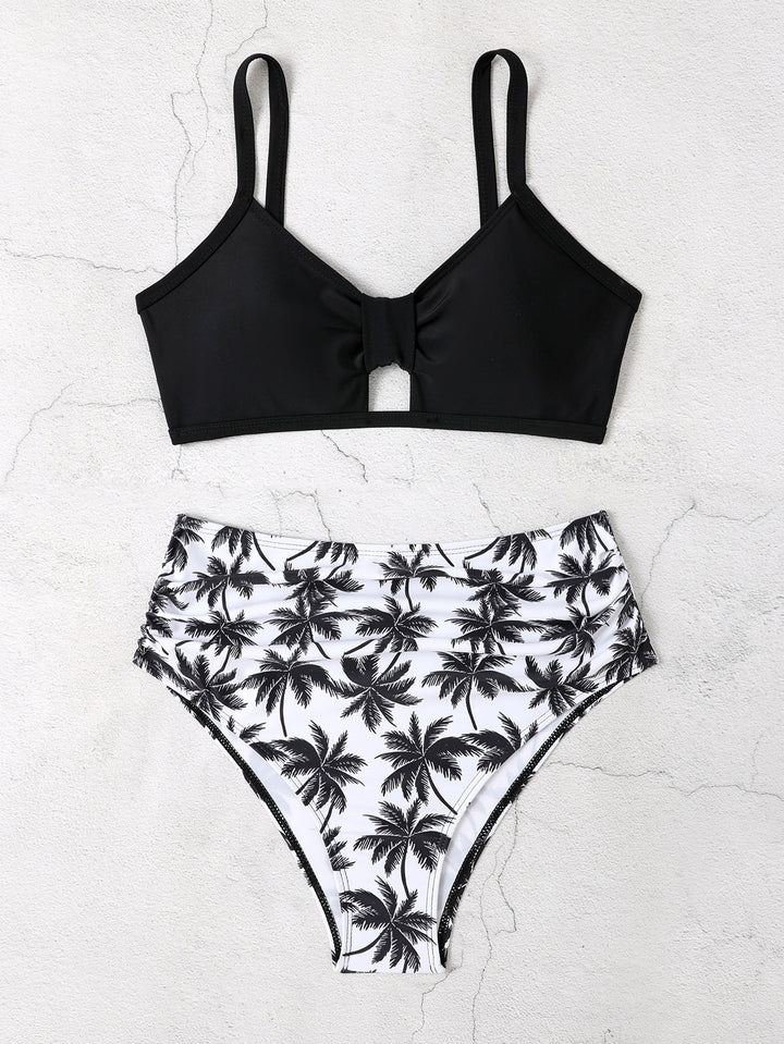 Dame Højtaljede Blomster Bikini Sæt Stilla
