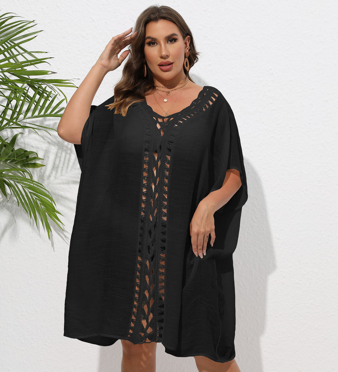 Dame Let Strand Kaftan Overgang Stilla