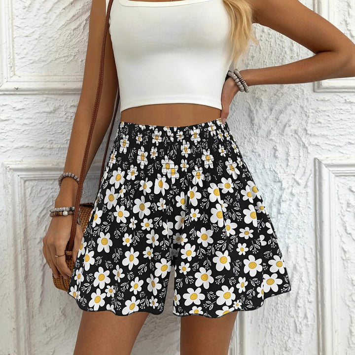 Dame Floral Print Afslappet Fit Shorts Stilla