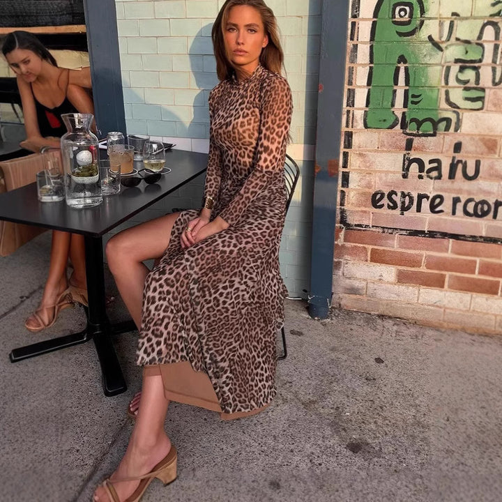 Femme Chic Langærmet Maxi Kjole Stilla