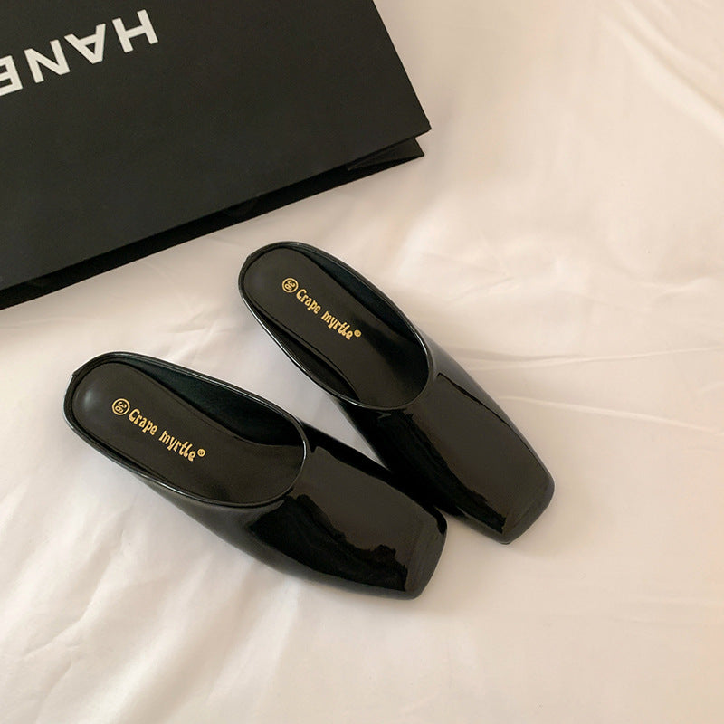 Dame elegante Mules lavet af høj kvalitet laklæder Stilla