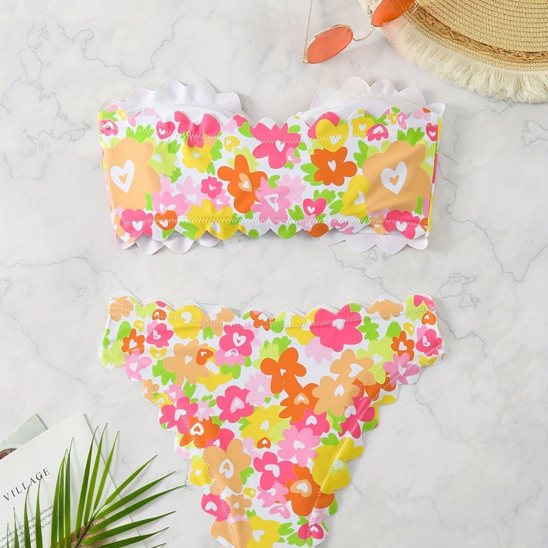 Dame bikini-sæt med floral mønster Skovae