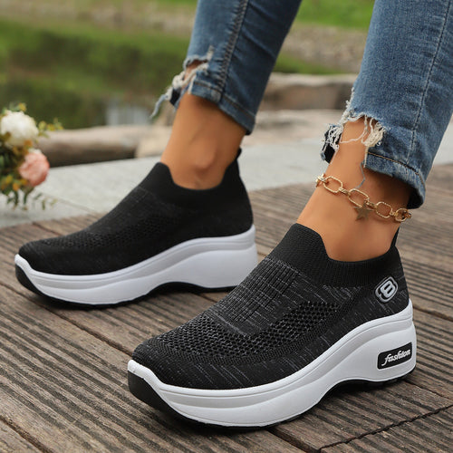 Dame Fashion Slip-On Sneakers med komfortabel dæmpning og åndbart mesh-overdel Stilla