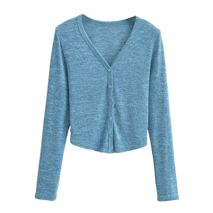 Dame kortærmet cardigan med fint strukturdesign og knapdetaljer Stilla