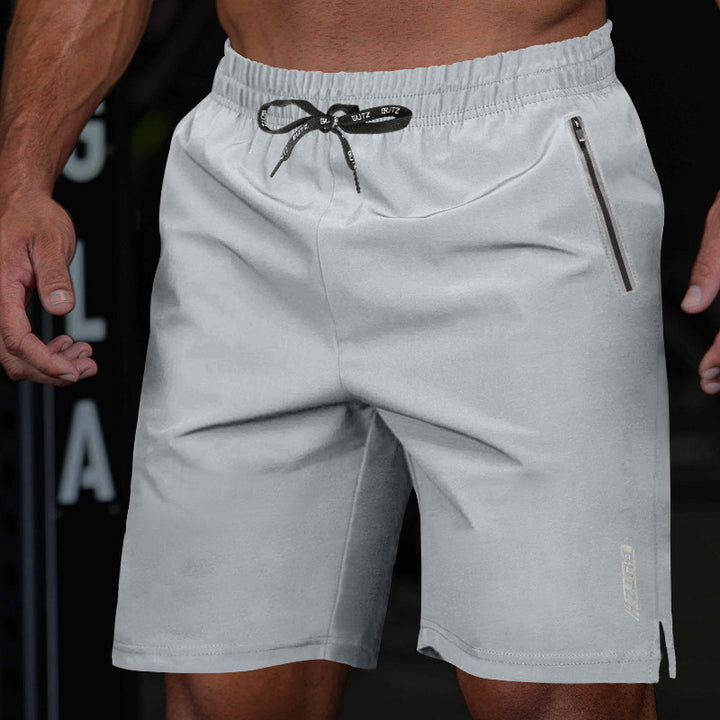 Herrer sportsshorts med sidelommer med lynlås og elastisk talje Stilla