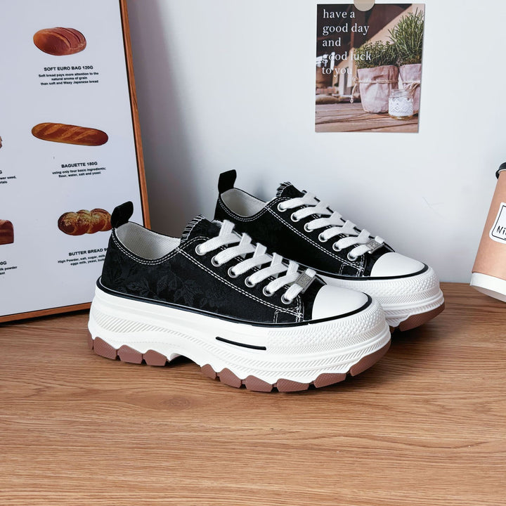 Dame Sneakers med blomstret design og dæmpende plateau sål Stilla
