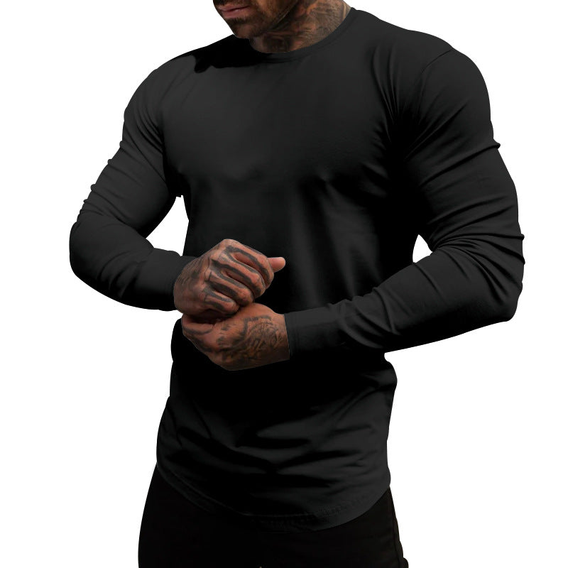 Herre langærmet T-shirt lavet af åndbart materiale med tætsiddende pasform Stilla
