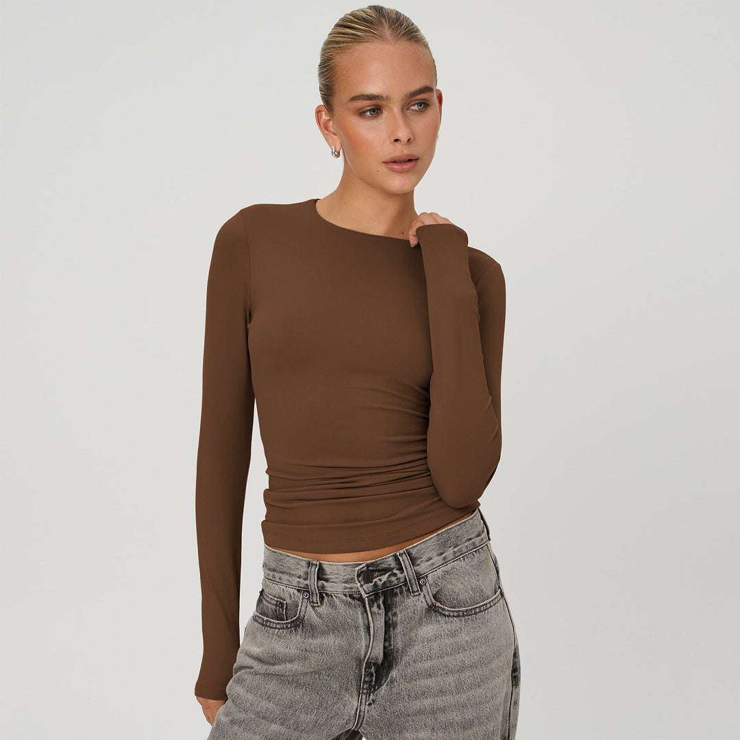 Dame longsleeve bodyshirt med figurskabende pasform og behagelig bærekomfort Stilla