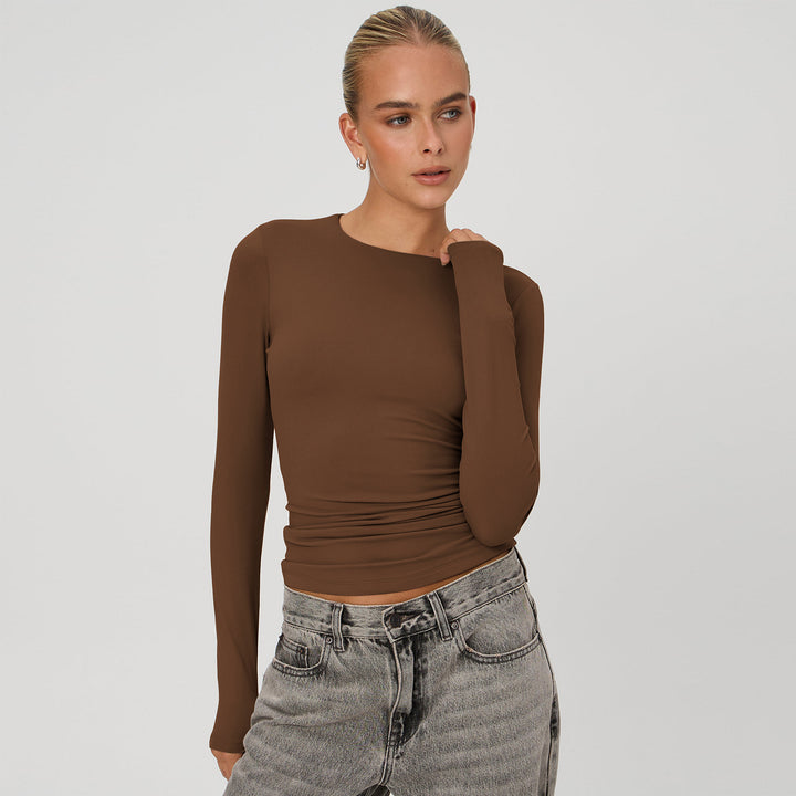 Dame longsleeve bodyshirt med figurskabende pasform og behagelig bærekomfort Stilla