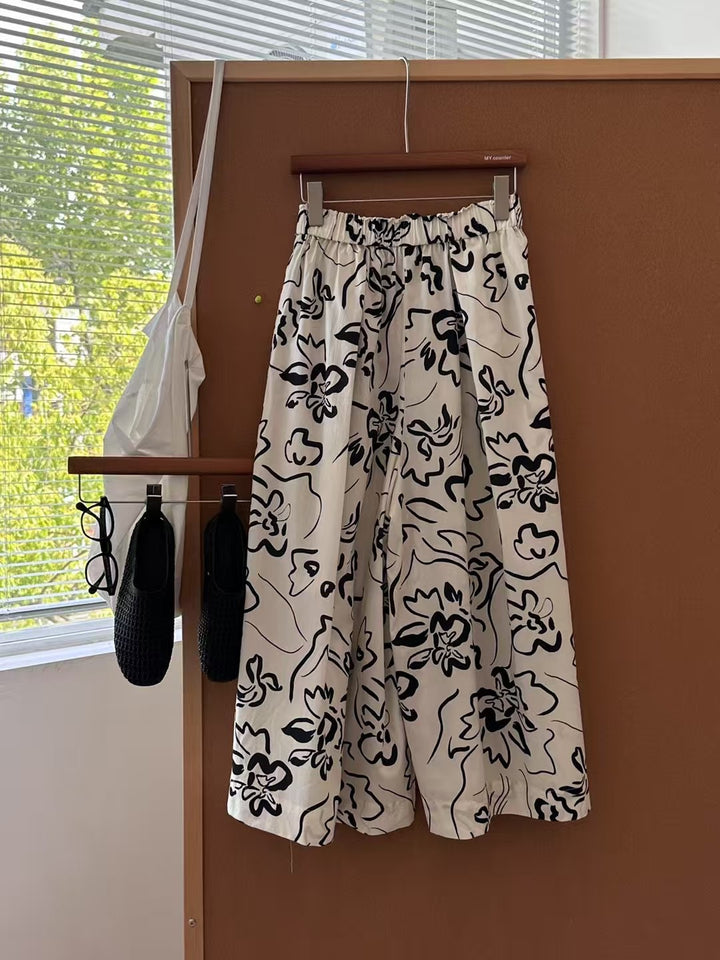 Femme Flydende Blomsterprint Culottes Stilla
