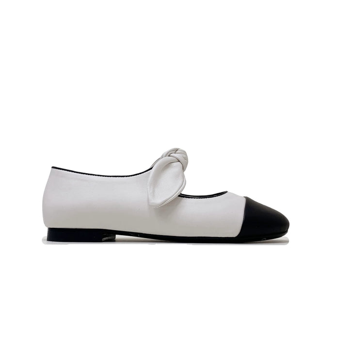 Femme Elegant Knude Detalje Ballerina Flad Stilla