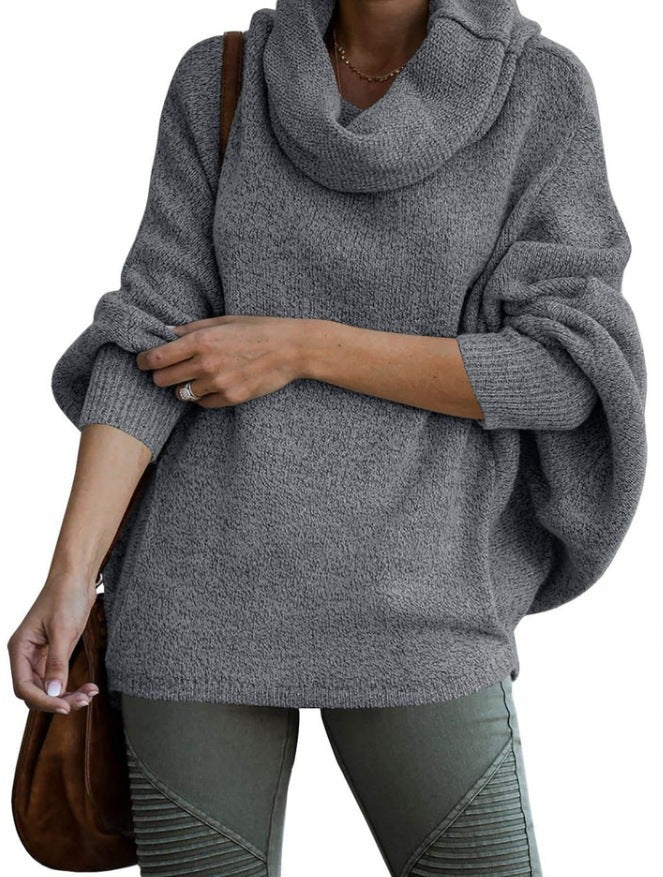 Dame casual turtleneck sweater med brede ærmer Stilla