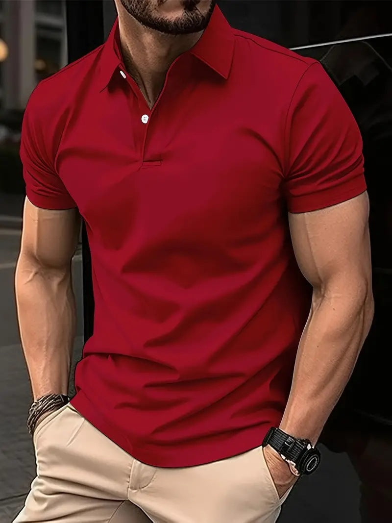 Herre polo shirt med kropsnær pasform og åndbare egenskaber Stilla